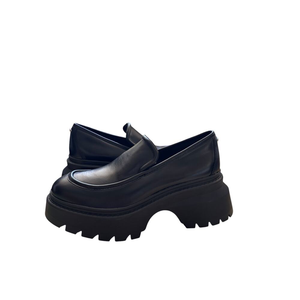 Michael Kors Shiloh Leather Chunky Loafers Platform Slip On Black Sz 9.5 NWT - Picture 4 of 7